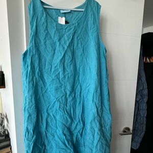 Bryn Walker Blue Linen Dress